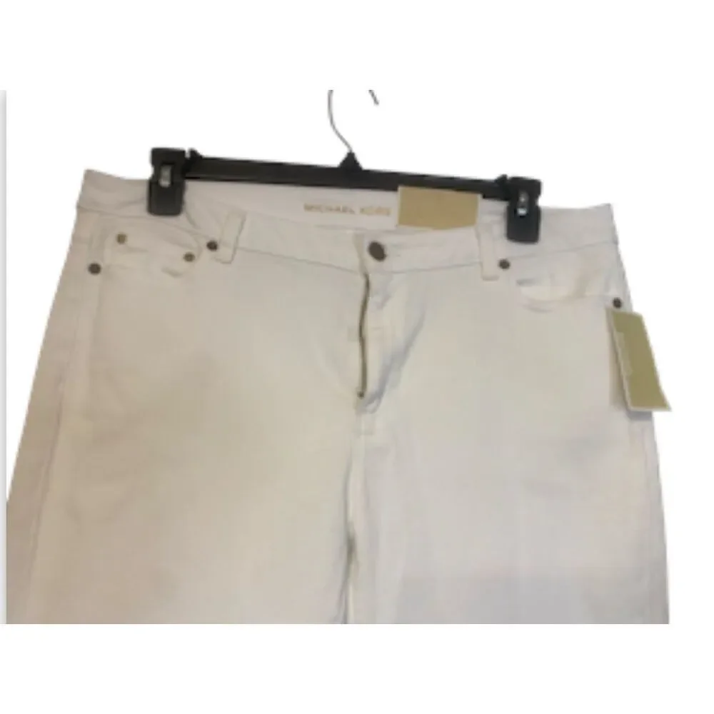 NWT Michael Kors Selma White Jeans High Rise Ankle Sz. 14P